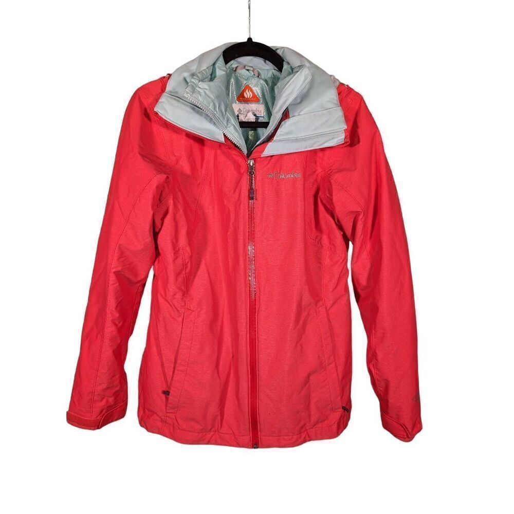 Columbia "Interchange" Omni-Heat Waterproof 2-1 Jacket Coral Women's Medium